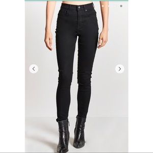 Classic high rise black skinny jeans